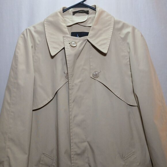 Misty Harbor Womens Trench Coat Medium Beige Button-Down Water-Resistant Classic - Picture 5 of 16